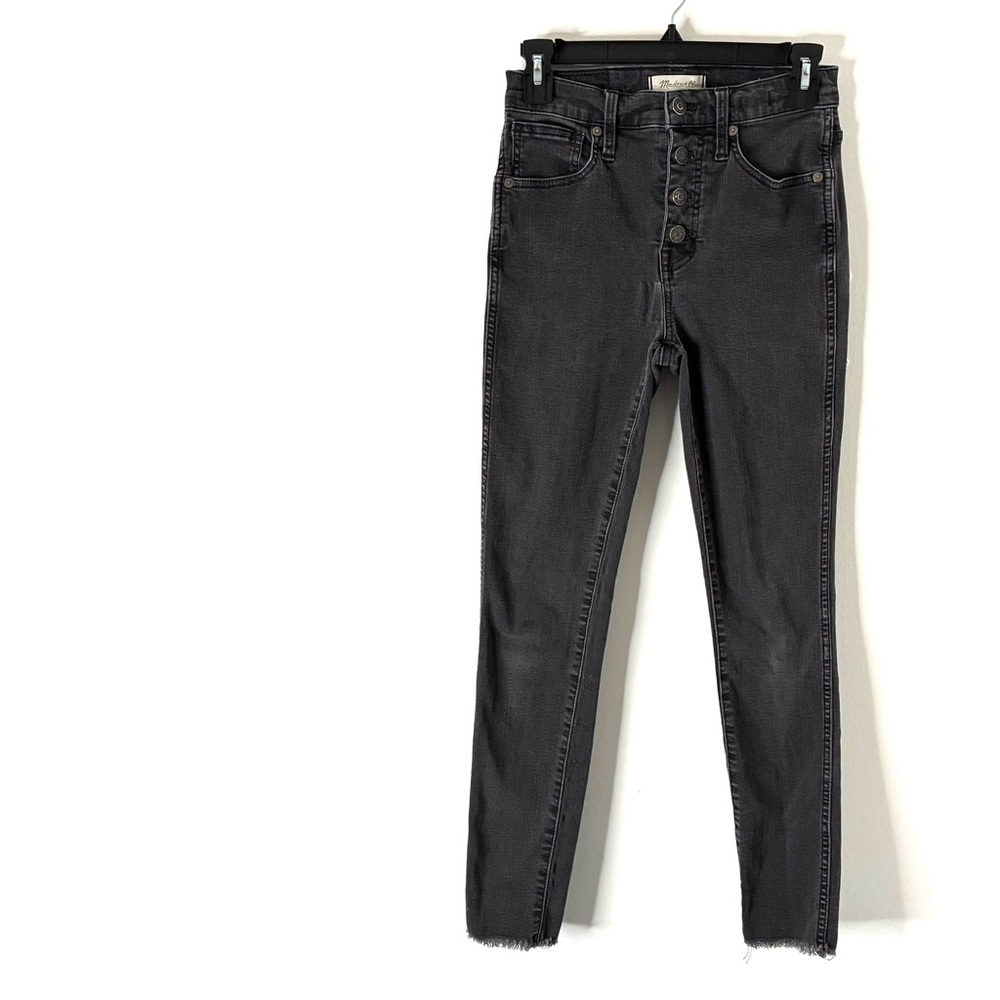 Madewell 10” High-Rise Skinny Jeans Button Fly Black